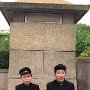 Japan - Tokyo -  Two boys in high school uniforms.
